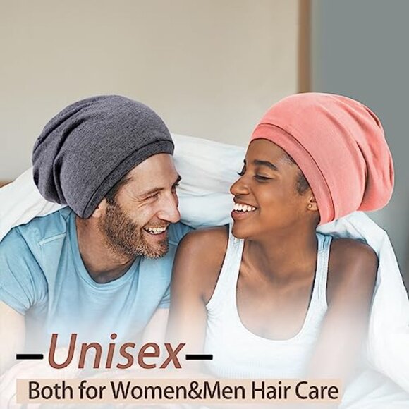 Satin Silk Bonnet Hair Wrap Adjustable Slouchy Sleep Cap Night Cap - Picture 7 of 7